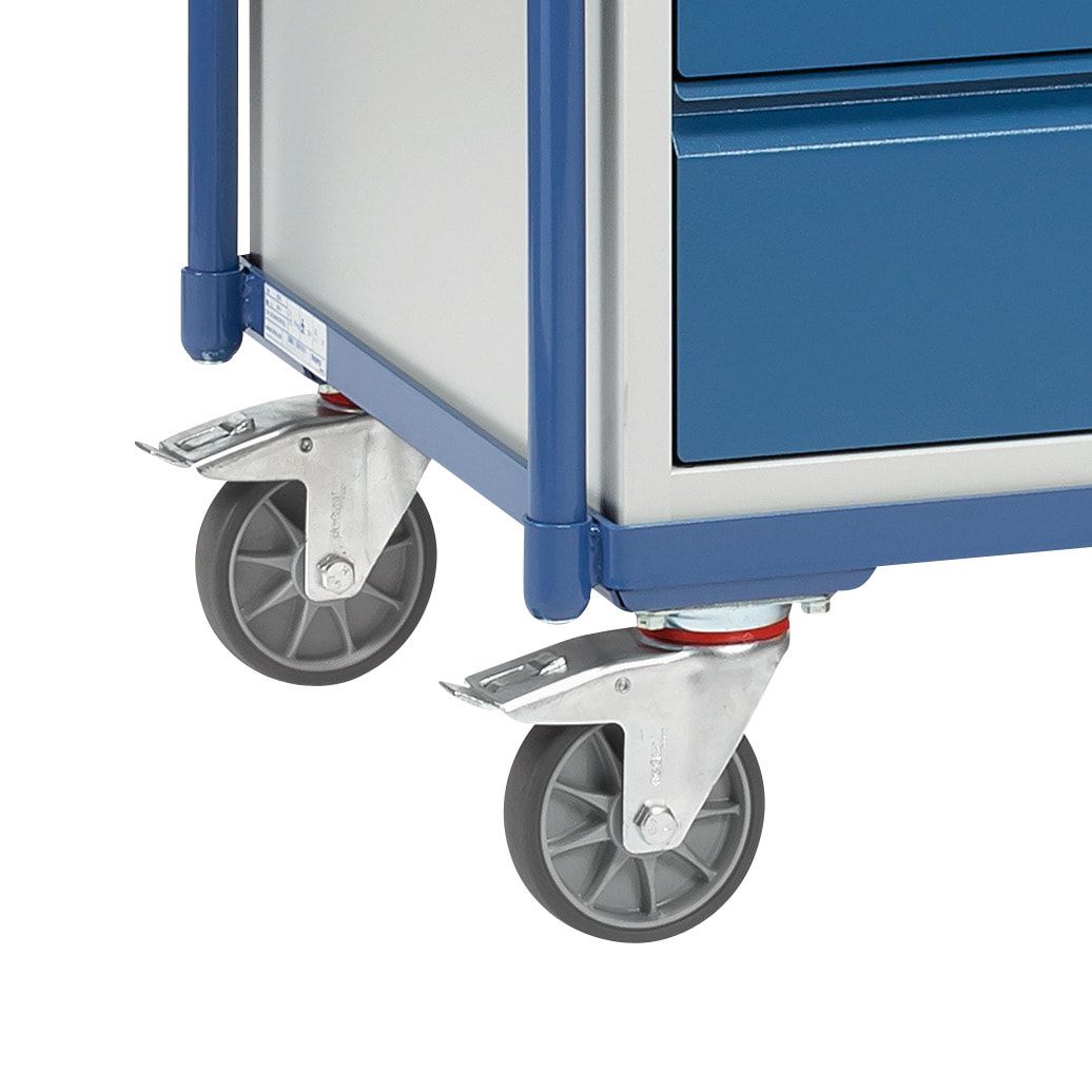 Fetra - Werkstattwagen - 300 kg - 1.040 x 600 x 1.130 mm (HxBxT) - 1 Schrank - 4 Schubladen