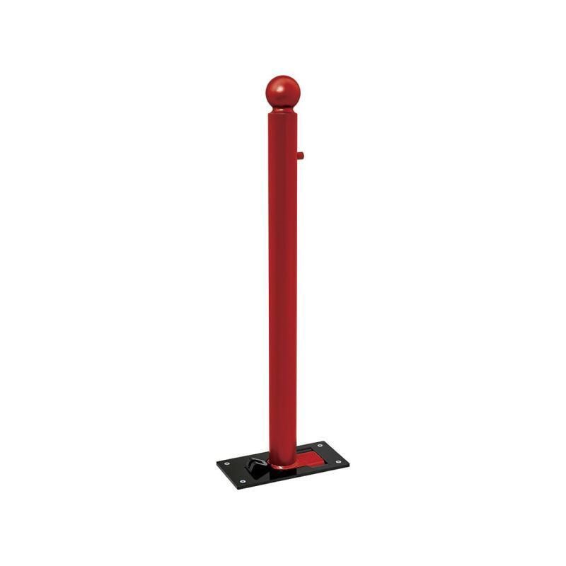 Klappbarer Pfosten mit Kugelkopf - 76 x 1.079 mm (DxH) - Überfahrhöhe 105 mm - Farbe enzianblau - Absperrpfosten
