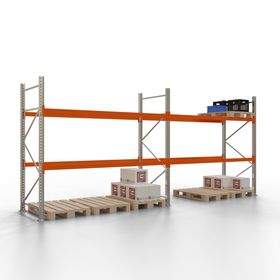 Palettenregal - 1,5 t - 2,5 x 5,7 x 1,1 m - 2 Felder - Schwerlastregal - VKfrei