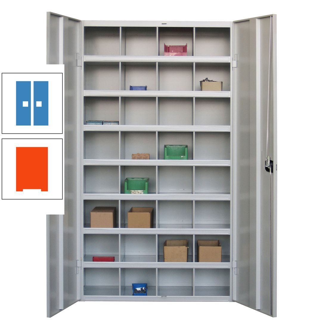 Fächerschrank - Sortierstation - Büroschrank - 32 Fächer - 1.800 x 1.000 x 530 mm (HxBxT) - Materialschrank - anthrazitgrau