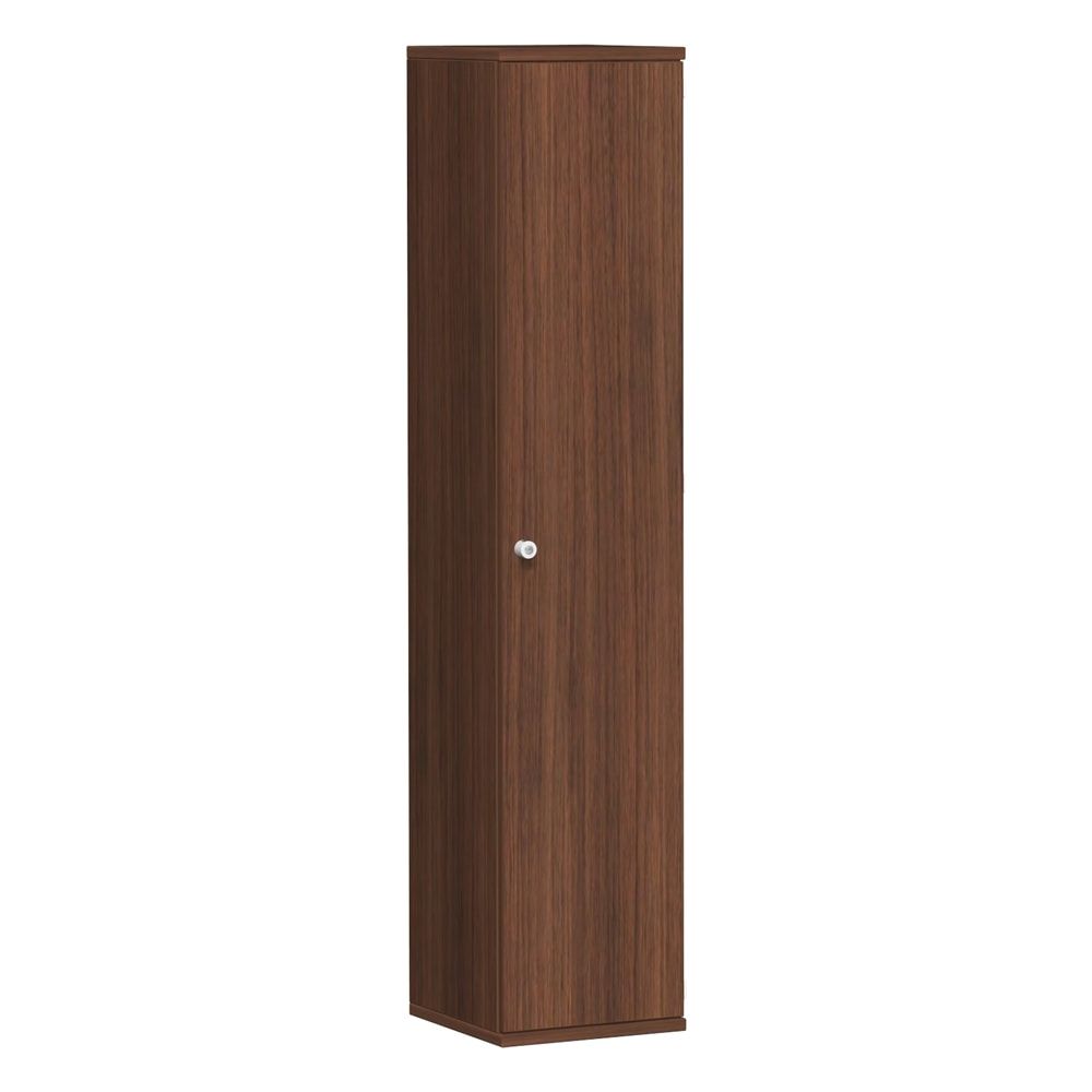 Flügeltürenschrank, Holz, Schloß links, 6 Ordnerhöhen, 5 Böden, 2.304 x 400 x 425 mm (HxBxT), Korpusfarbe Ahorn, Frontfarbe Ahorn