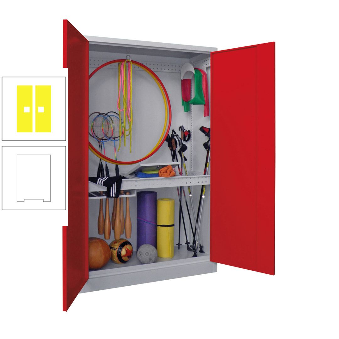 Sportschrank - Vollblechtüren - 1.950x1.200x500 mm (HxBxT) - anthrazitgrau