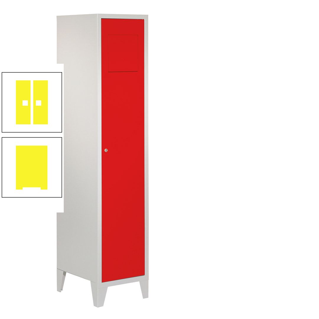 Wäschesammelschrank - 1.850 x 400 x 500 mm (HxBxT) - Füße - Drehriegel - anthrazitgrau