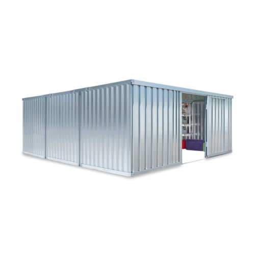Container, Lagercontainer, Schnellbaucontainer, Materialcontainer, Baucontainer, Gerätehaus, zerlegt, 2.150 x 5.080 x 6.520 mm (HxBxT)