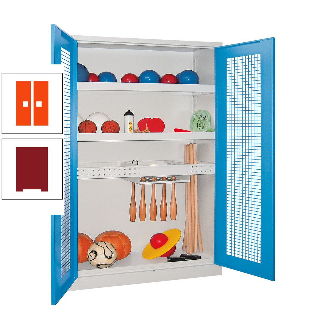Sportschrank - Vollblechtüren - Variante 2 - 1.950x1.200x500 mm (HxBxT) - anthrazitgrau