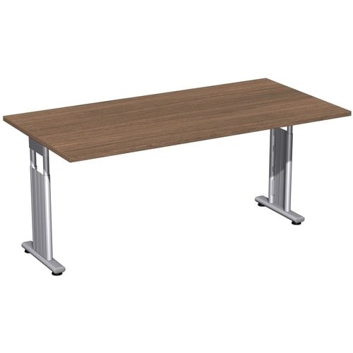 Schreibtisch - C-Fuß Flex - Bürotisch - höhenverstellbar - 820 x 1.200 x 800 mm (HxBxT) - Dekor Ahorn - Gestell silber