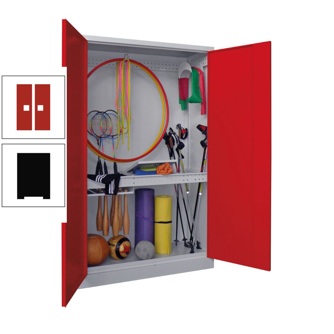 Sportschrank - Vollblechtüren - 1.950x1.200x500 mm (HxBxT) - anthrazitgrau