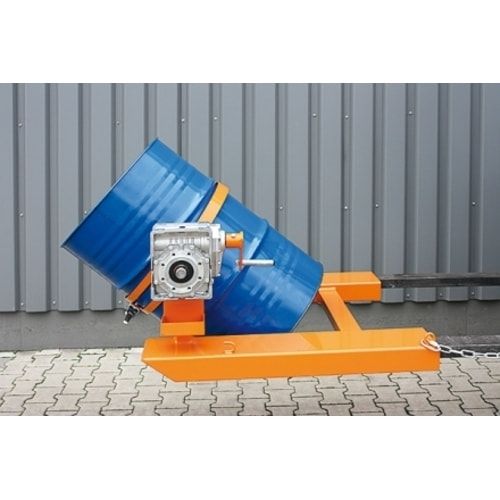 Eichinger Fasskipper für Stapler, 465 x 1.090 x 1.270 mm (HxBxT), hydraulisch, Stahlriemensicherung, 360 kg, Drehbereich 360 Grad, Farbe anthrazitgrau