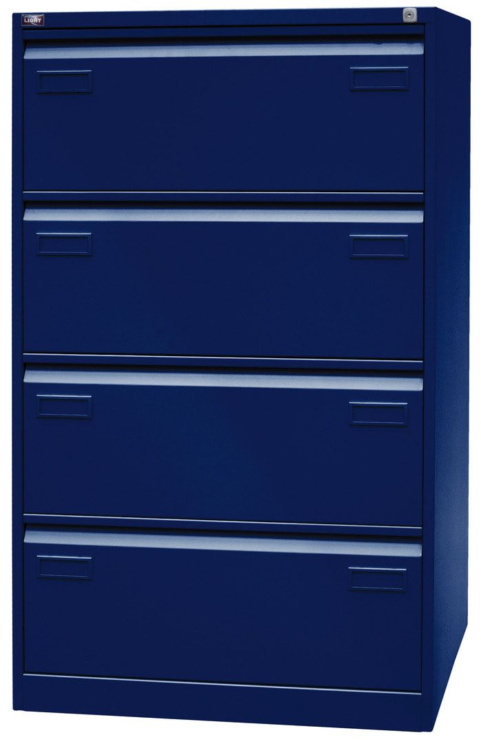 Bisley Light Hängeregistraturschrank - 2 Schubladen - doppelbahnig - Farbe blau