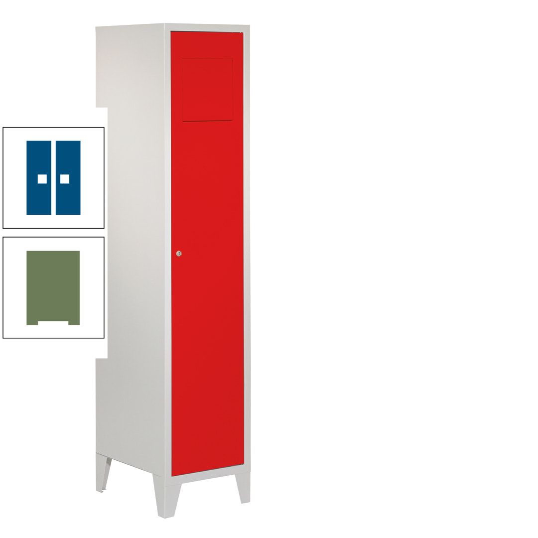 Wäschesammelschrank - 1.850 x 400 x 500 mm (HxBxT) - Füße - Drehriegel - anthrazitgrau