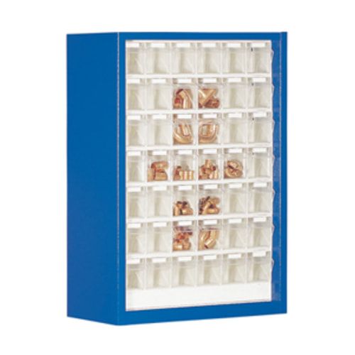 Kleinteilemagazin - Hängeschrank - 910x665x250 mm - 16 Kästen - 1 Größe - enzianblau