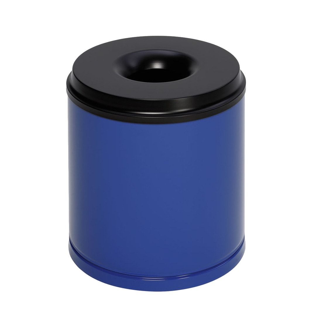Edelstahl Papierkorb - feuersicher - Volumen 30 l - 390 x 375 x 375 mm (HxBxT) - 5 kg