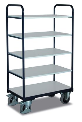 Etagenwagen - 2 Wände - 5 Etagen - wählbare Ladefläche - Traglast 250 kg