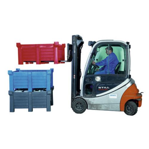 Transportbehälter PE - 260 l - 500 kg - 1060x860x650 mm - stapelbar - Farbe blau