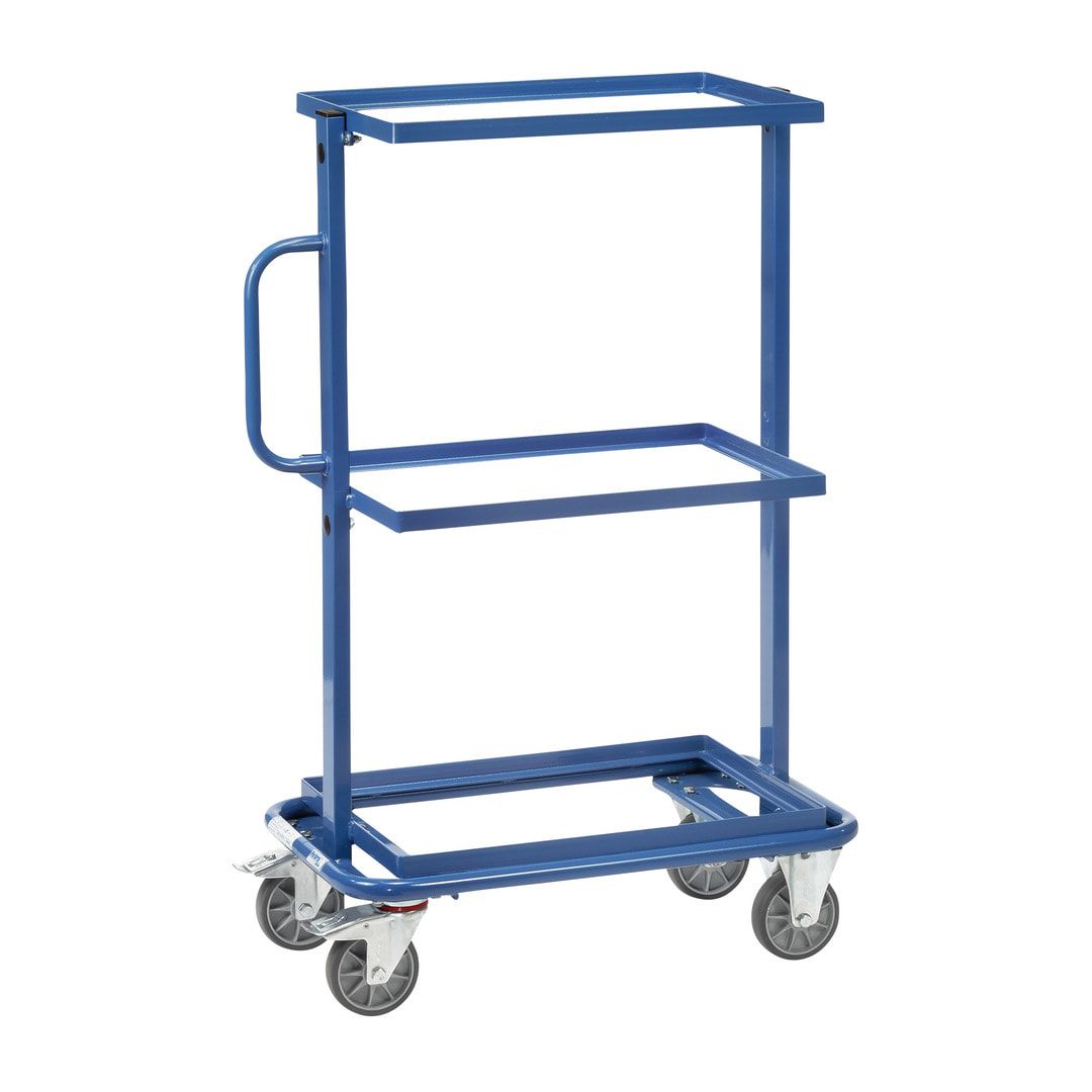 Fetra - Etagenwagen für Eurokästen - 200 kg - (BxT) 400 x 600 mm - 3 Rahmen