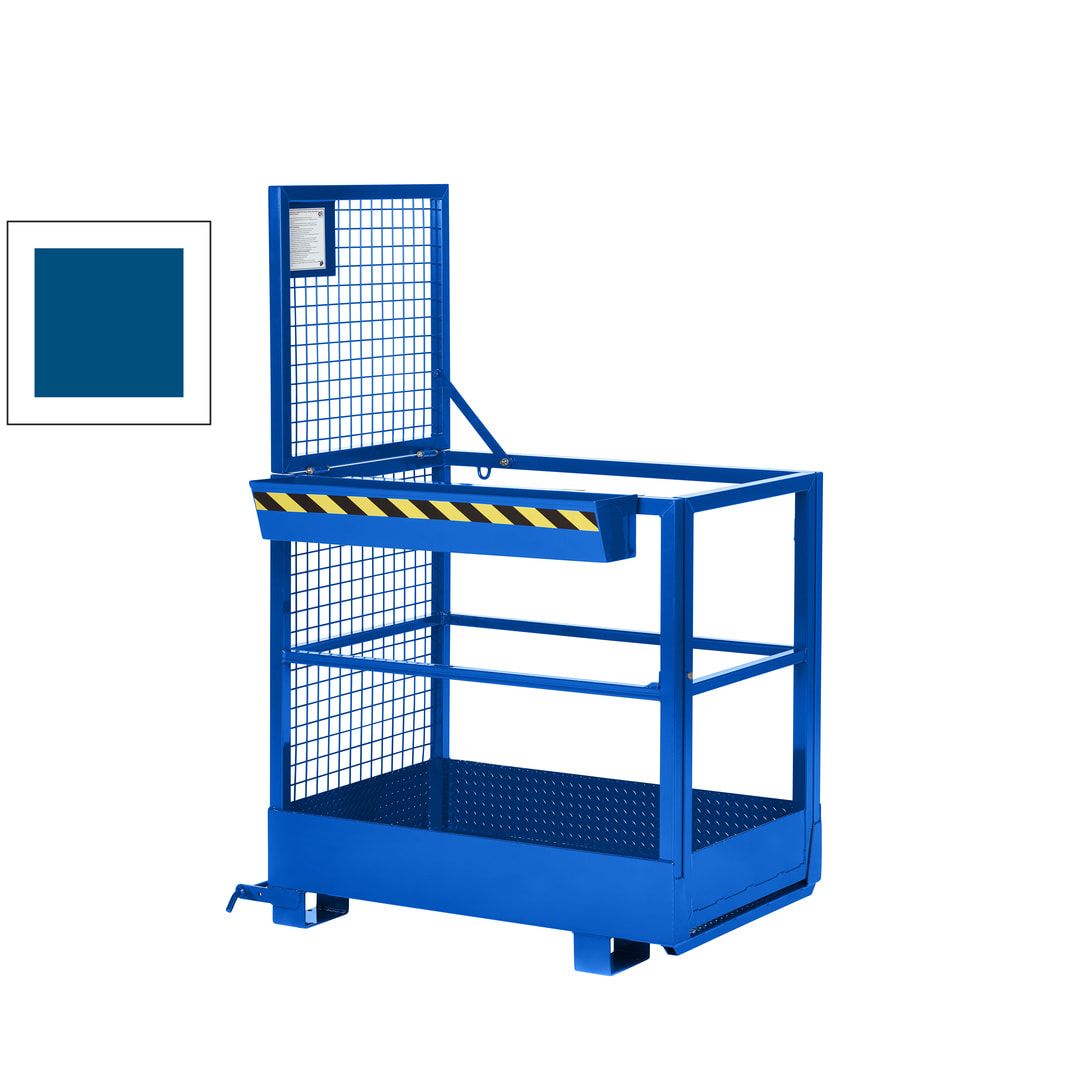 Arbeitskorb für Gabelstapler - Arbeitsbühne - Montagebühne - Staplerkorb - Traglast 300 kg - 1.910 x 800 x 1.200 mm - enzianblau