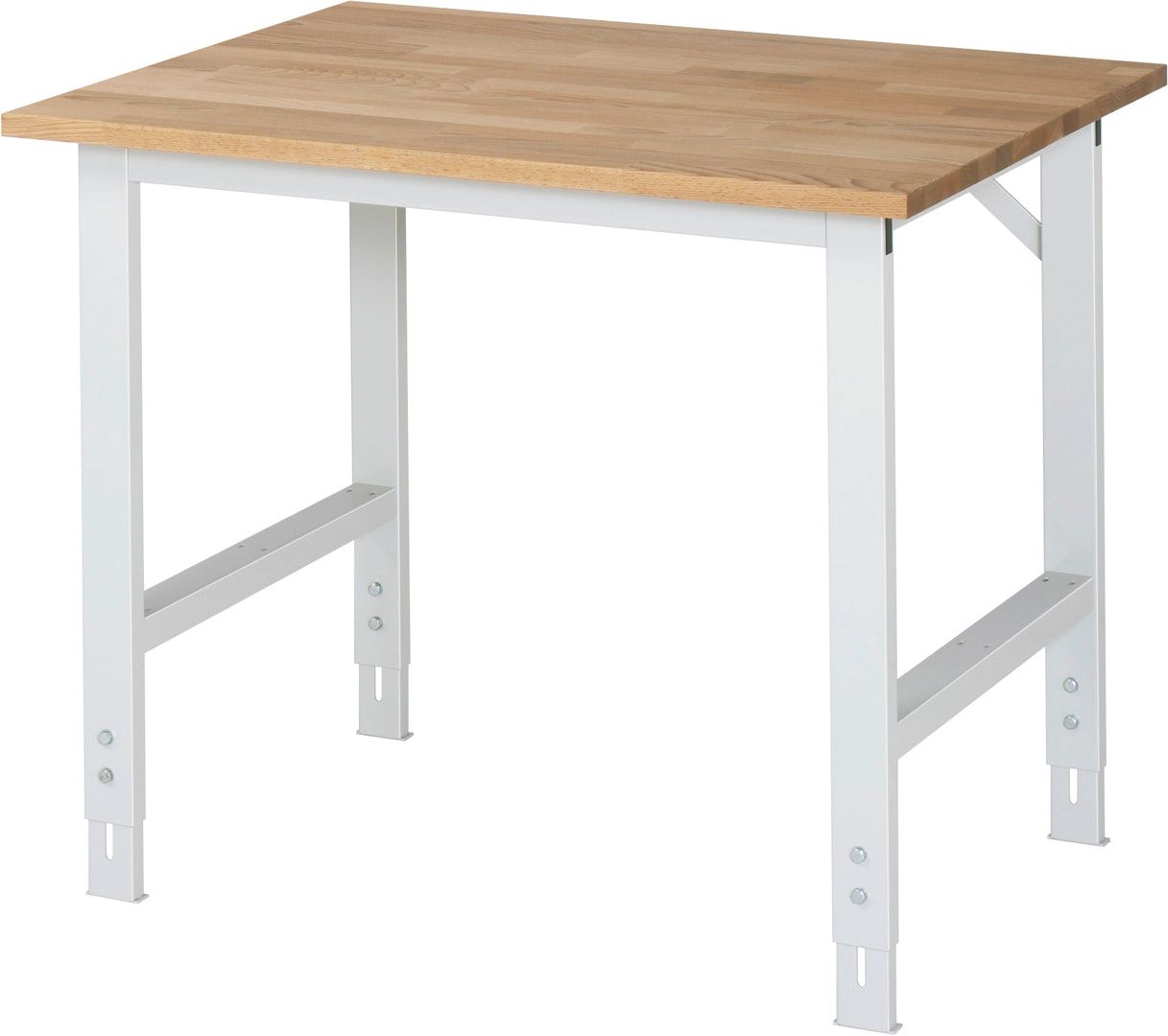 Arbeitstisch - höhenverstellbar 760 - 1.080 mm - 1.000 x 800 mm (BxT) - Traglast 500 kg - Buche - Anthrazitgrau