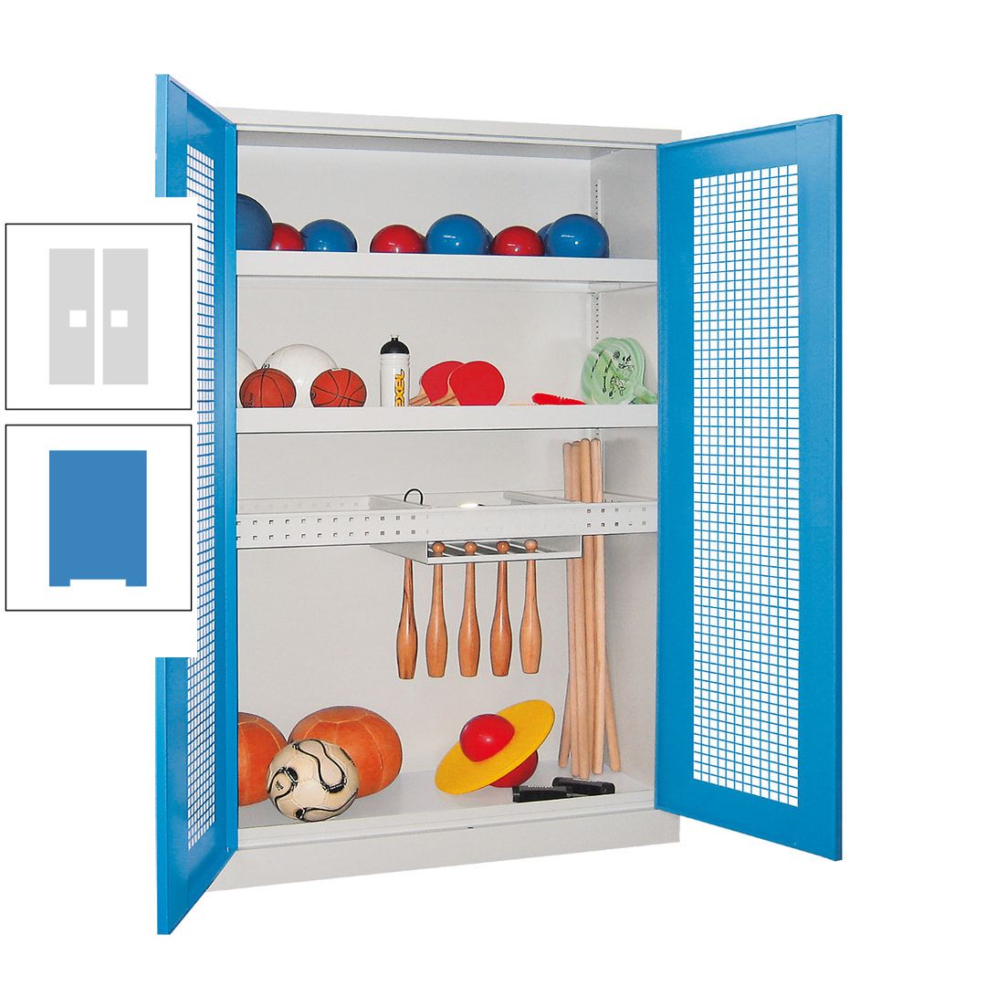 Sportschrank - Vollblechtüren - Variante 2 - 1.950x1.200x500 mm (HxBxT) - anthrazitgrau
