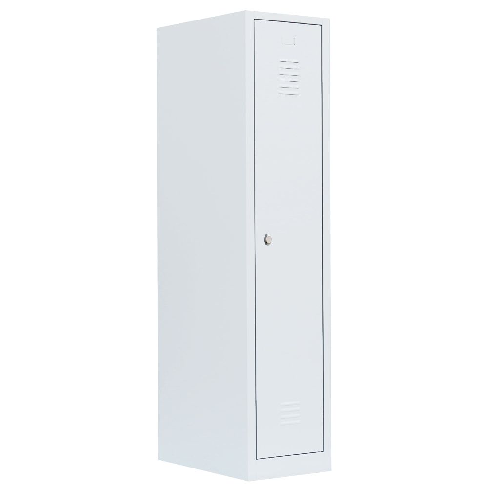 Garderobenschrank, Garderobenspind, 1 Abteil, 1.800 x 415 x 500 mm (HxBxT), Stahl, Korpusfarbe: lichtgrau, Frontfarbe: anthrazitgrau