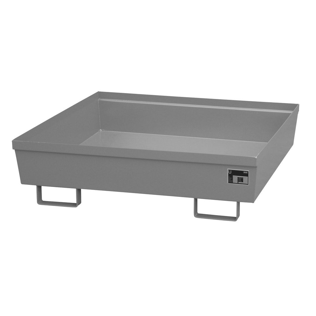 Ineinander stapelbare Auffangwanne - Stahl - 280 l Volumen - Breite 1.200 mm - feuerrot