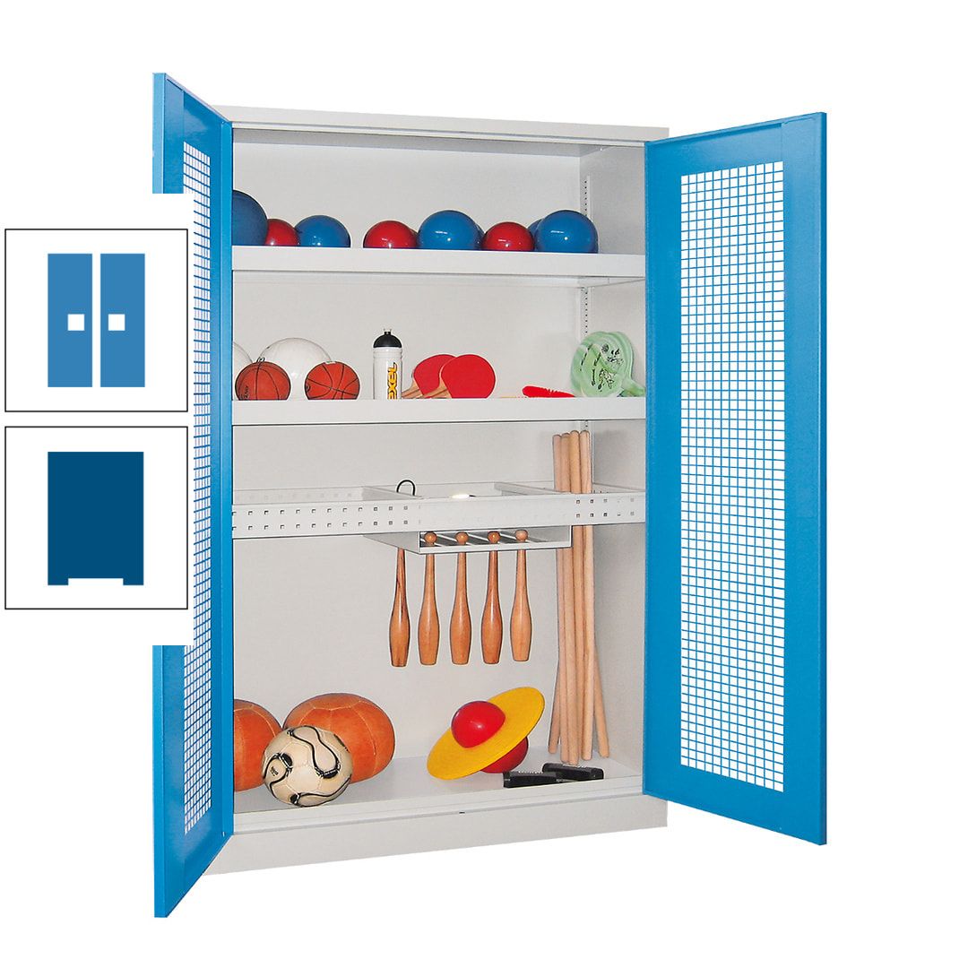 Sportschrank - Vollblechtüren - Variante 2 - 1.950x1.200x500 mm (HxBxT) - anthrazitgrau