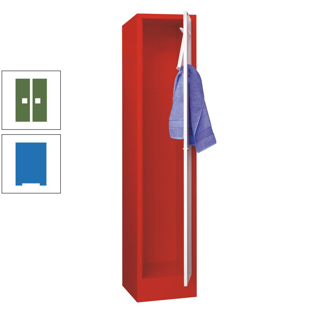 Wäschesammelschrank - 1.850 x 400 x 500 mm (HxBxT) - Sockel - Drehriegel - anthrazitgrau