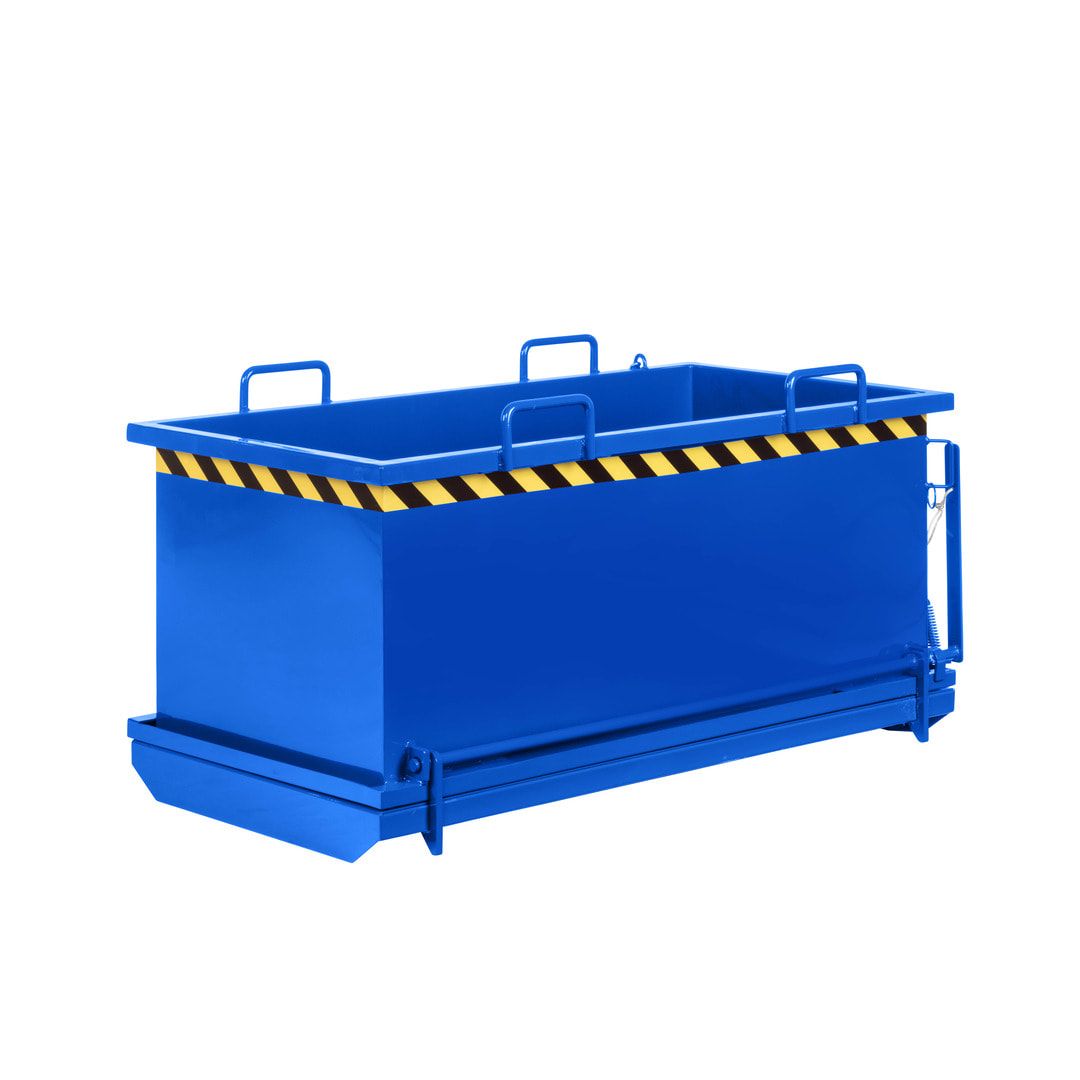 Klappbodenbehälter - 1.000 l Volumen - Traglast 1.250 kg - kranbar - enzianblau