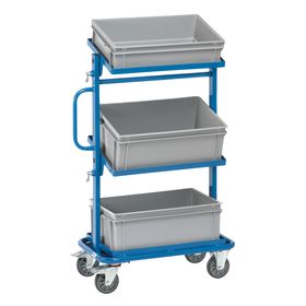 Fetra - Etagenwagen für Eurokästen - Traglast 200 kg - (BxT) 400 x 600 mm - 3 neigbare Rahmen - Ausführung wählbar