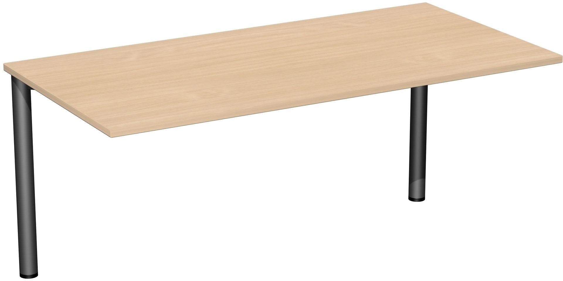 Schreibtisch - 4-Fuß Flex - Bürotisch - 720 x 1.200 x 600 mm (HxBxT) - Gestell anthrazit - Ahorn
