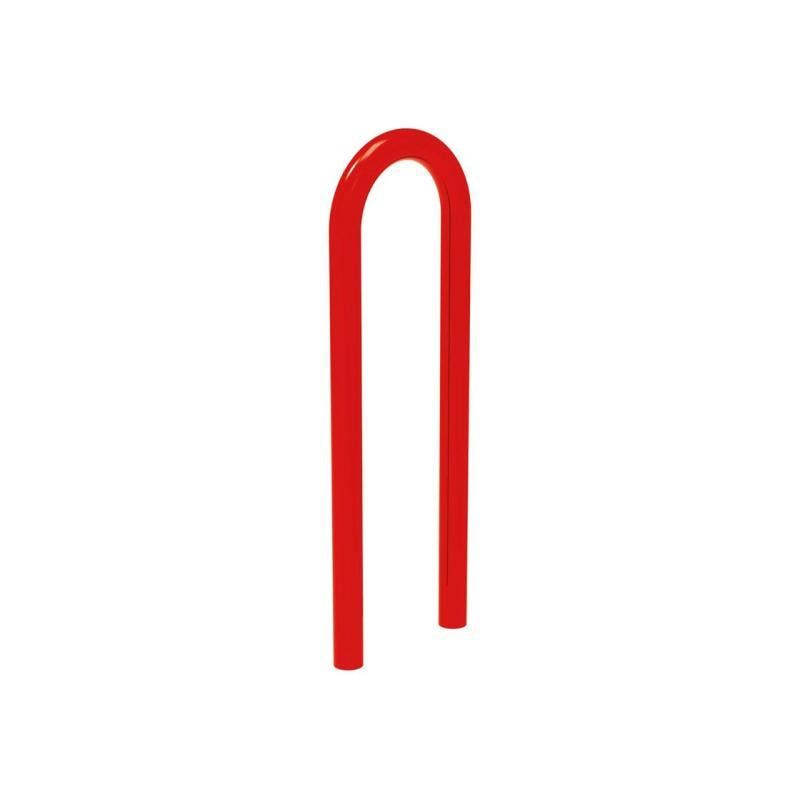 Fahrradbügel - Anlehnbügel - Büroklammerform - Einbetonierung - 870 x 300 mm (HxB) - beschichtet in enzianblau (RAL 5010)