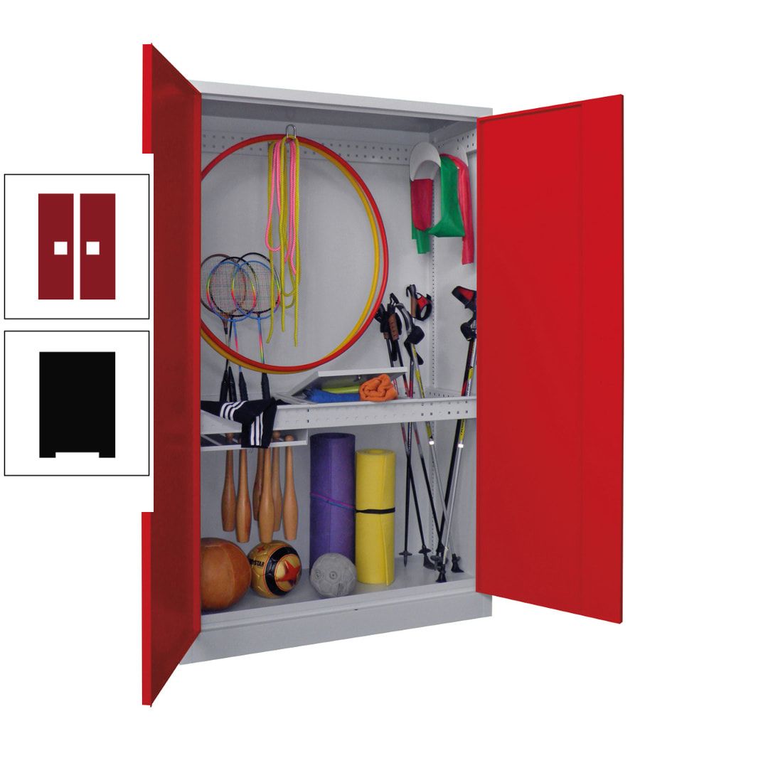 Sportschrank - Vollblechtüren - 1.950x1.200x500 mm (HxBxT) - anthrazitgrau
