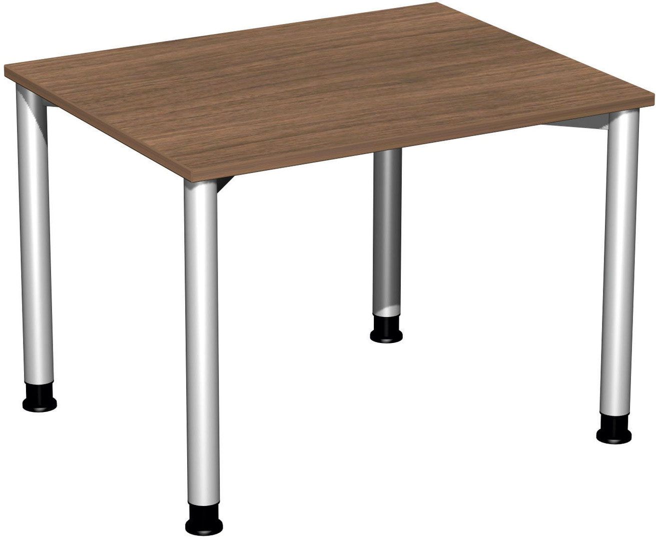 Schreibtisch - 4-Fuß Flex - Bürotisch - Höhe 680-800 mm - 1.000 x 800 mm (BxT) - Gestell anthrazit - Ahorn