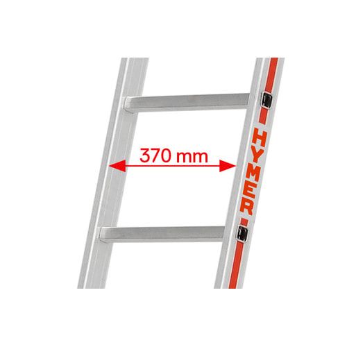 Aluminium-Sprossenanlegeleiter - 1.880 x 425 mm (LxB) - 6 Sprossen - Aluleiter Hymer