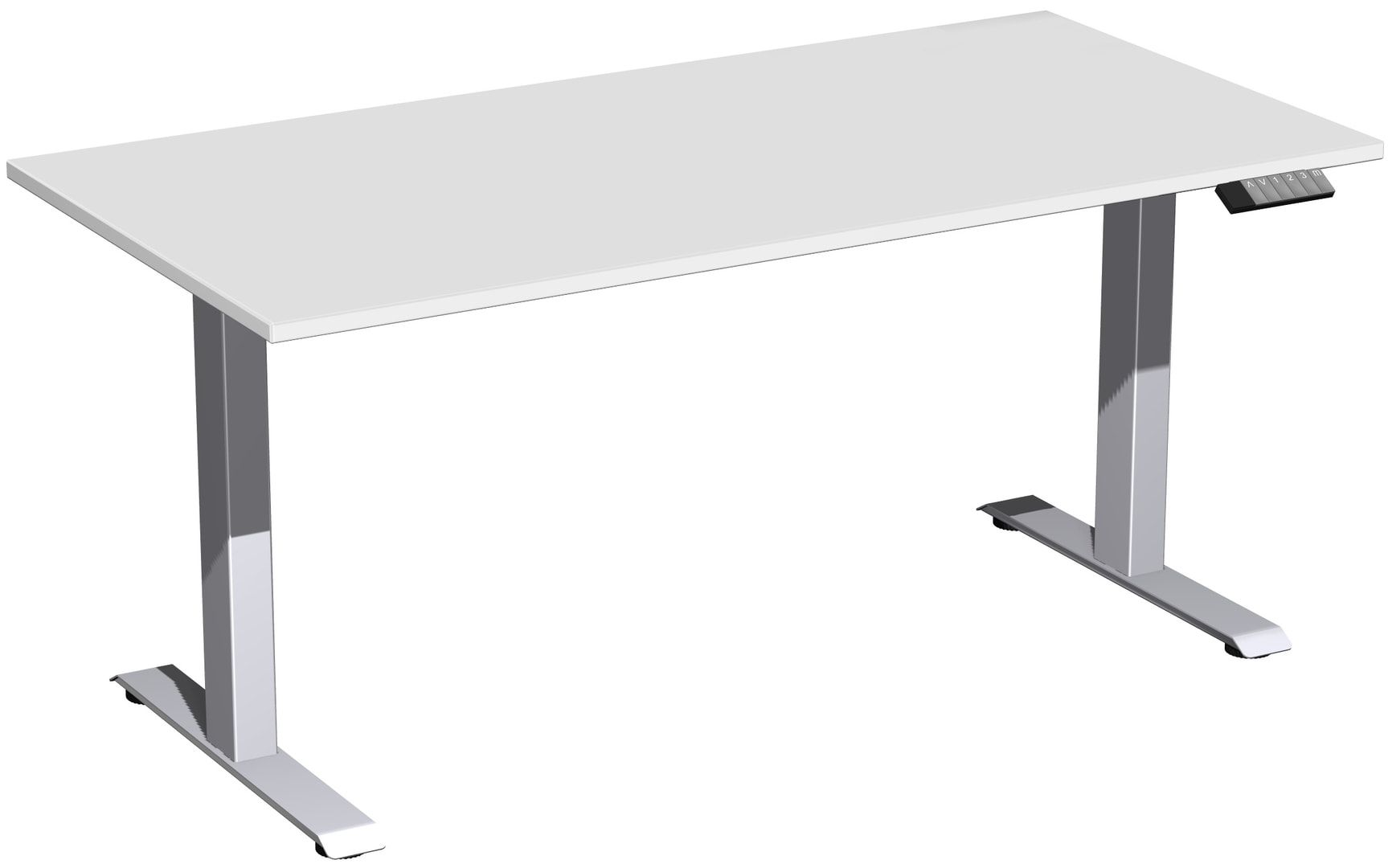 Schreibtisch, Elevate Basic, elektronisch höhenverstellbar, 730 - 1.230 x 1.200 x 800 mm (HxBxT), Gestell anthrazit, Dekor Ahorn