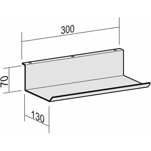 Kabelhalter unter der Tischplatte zu montieren, 300x130x70mm, silber