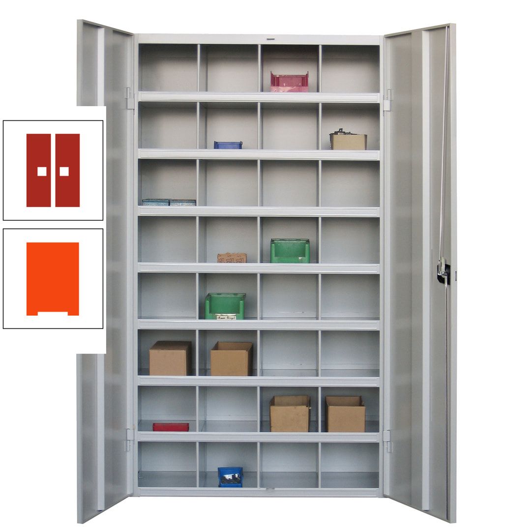 Fächerschrank - Sortierstation - Büroschrank - 32 Fächer - 1.800 x 1.000 x 530 mm (HxBxT) - Materialschrank - anthrazitgrau
