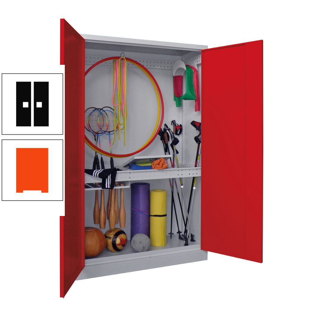 Sportschrank - Vollblechtüren - 1.950x1.200x500 mm (HxBxT) - anthrazitgrau