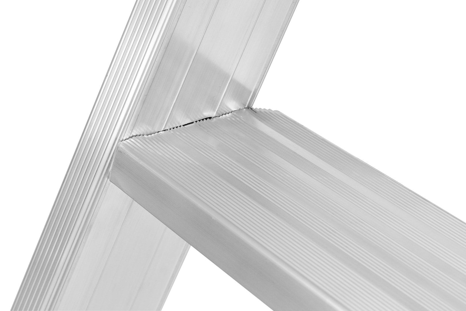 Plattformleiter mit kurzem Handlauf, Alu, vier schwenkbare Federrollen, Rutschhemmung R11, Leiterlänge 1.950 mm, 4 Stufen, Traglast 150 kg, Hymer