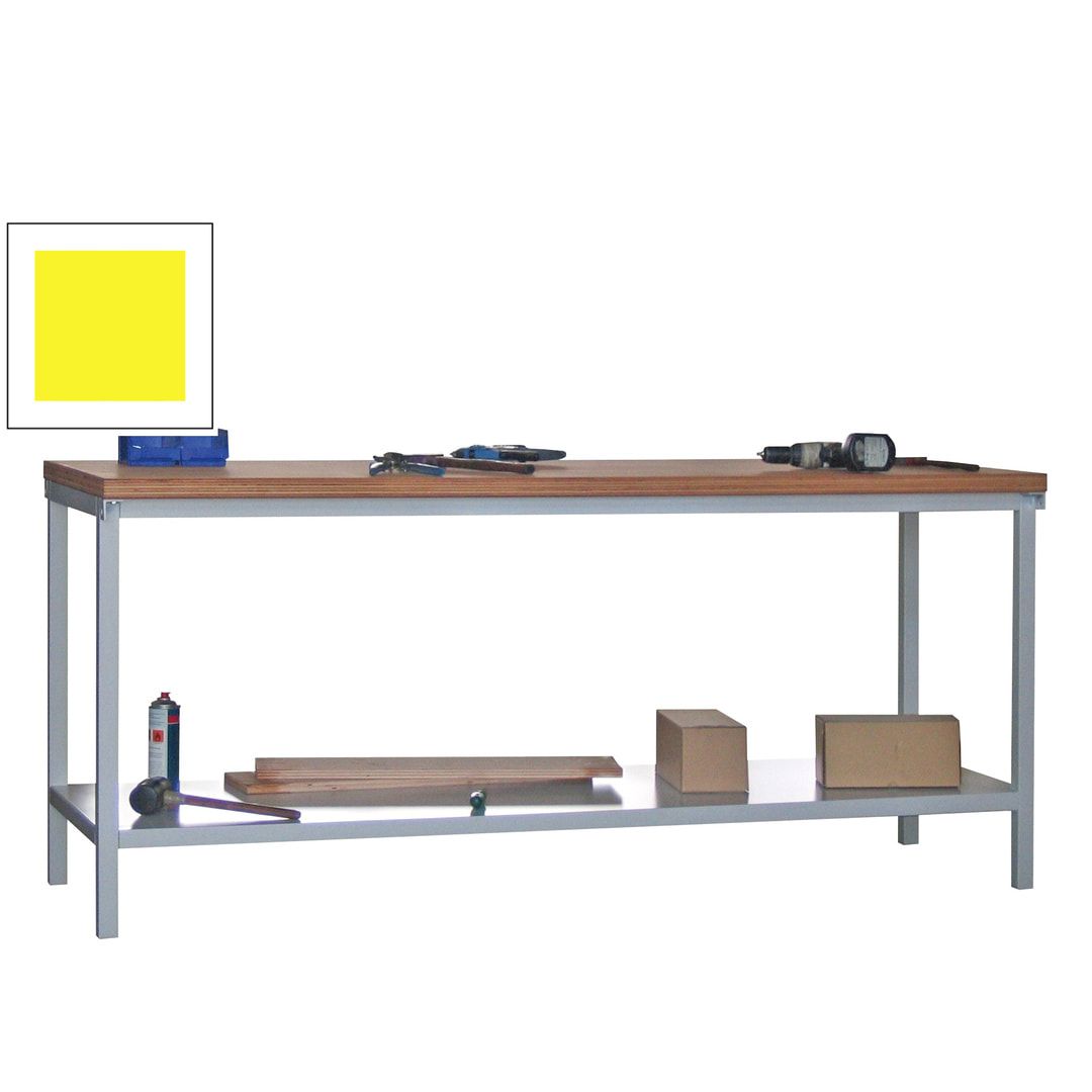 Werkbank mit Ablageboden - 900 x 2.000 x 700 mm (HxBxT) - Traglast 1.400 kg - anthrazitgrau