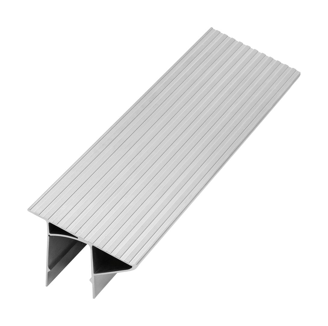 Aufsetzstufen für Sprossenleitern, 1 Stück, Aluminium, für 30 x 30 mm Sprossen, Breite 285 mm, Selbstmontage, inkl. Befestigungsmaterial