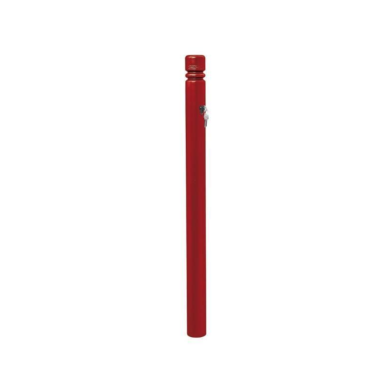Herausnehmbarer Pfosten mit Ringkopf und Zylinderschloss - 76 x 955 mm (DxH) - Farbe enzianblau