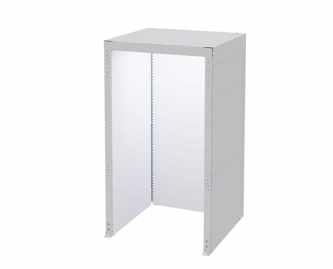 OTTOKIND Akustik-Kabine, Raumkabine, Telefonkabine, 2.610 x 1.480 x 1.480 mm (HxBxT), Schalldämmung, LED-Beleuchtung, Stahlblech, lichtgrau