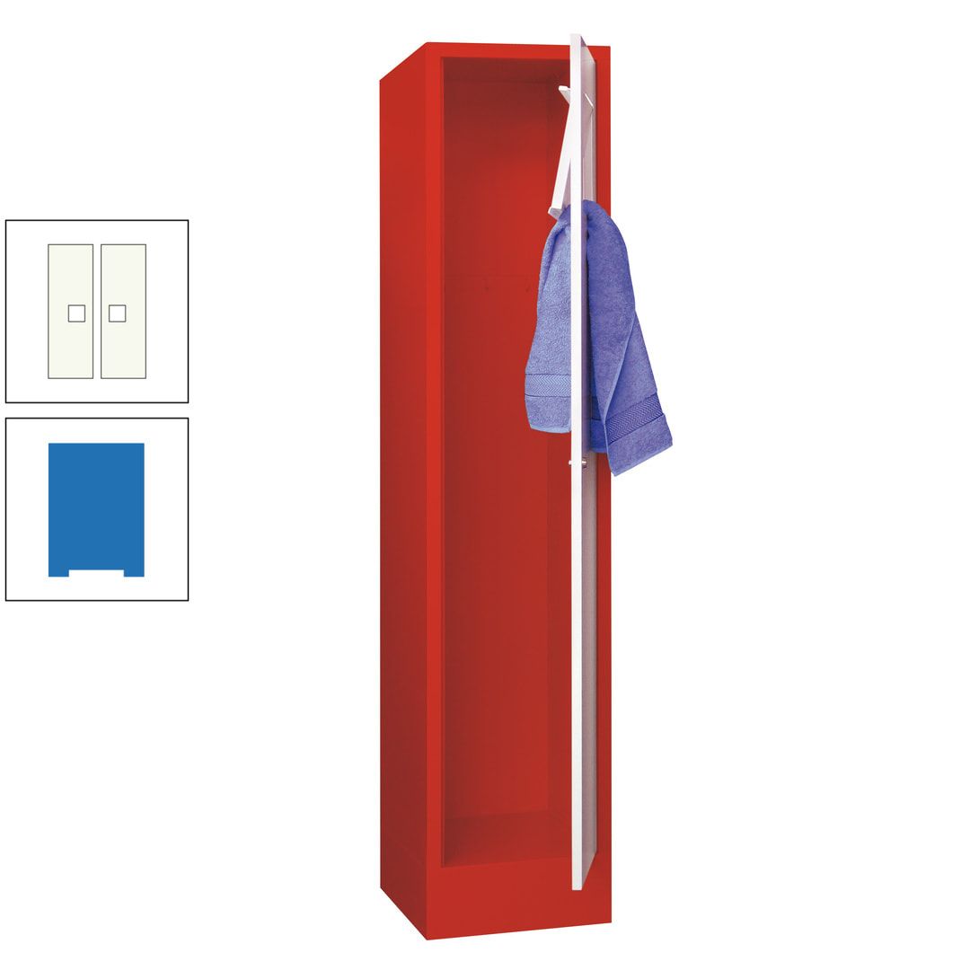 Wäschesammelschrank - 1.850 x 400 x 500 mm (HxBxT) - Sockel - Drehriegel - anthrazitgrau