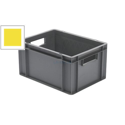 Eurobox - Eurokasten - Volumen 19 l - Boden geschlossen, Wände durchbrochen - 210 x 300 x 400 mm (HxBxT) - VE 4 Stk. - blau