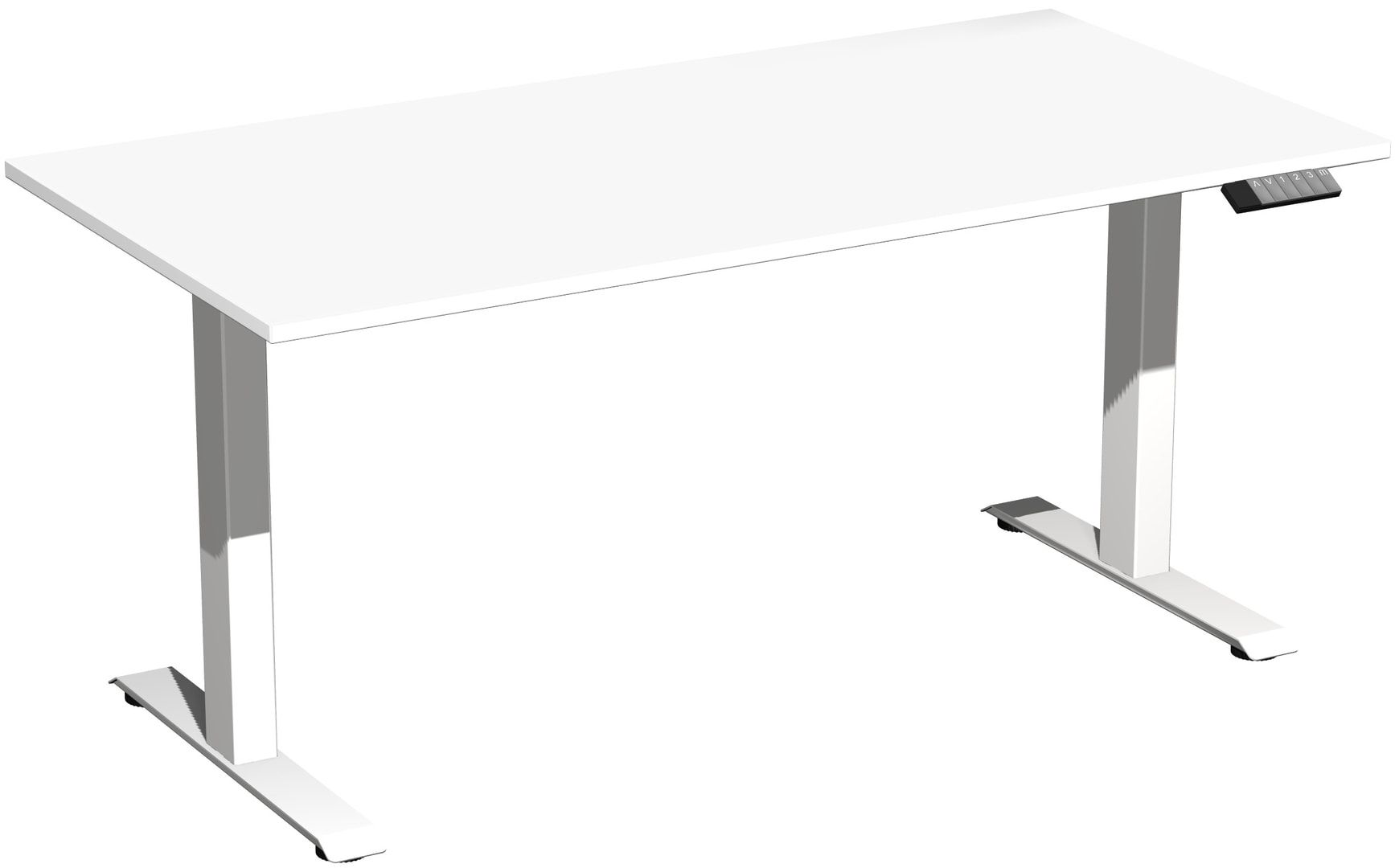 Schreibtisch, Elevate Basic, elektronisch höhenverstellbar, 730 - 1.230 x 1.200 x 800 mm (HxBxT), Gestell anthrazit, Dekor Ahorn