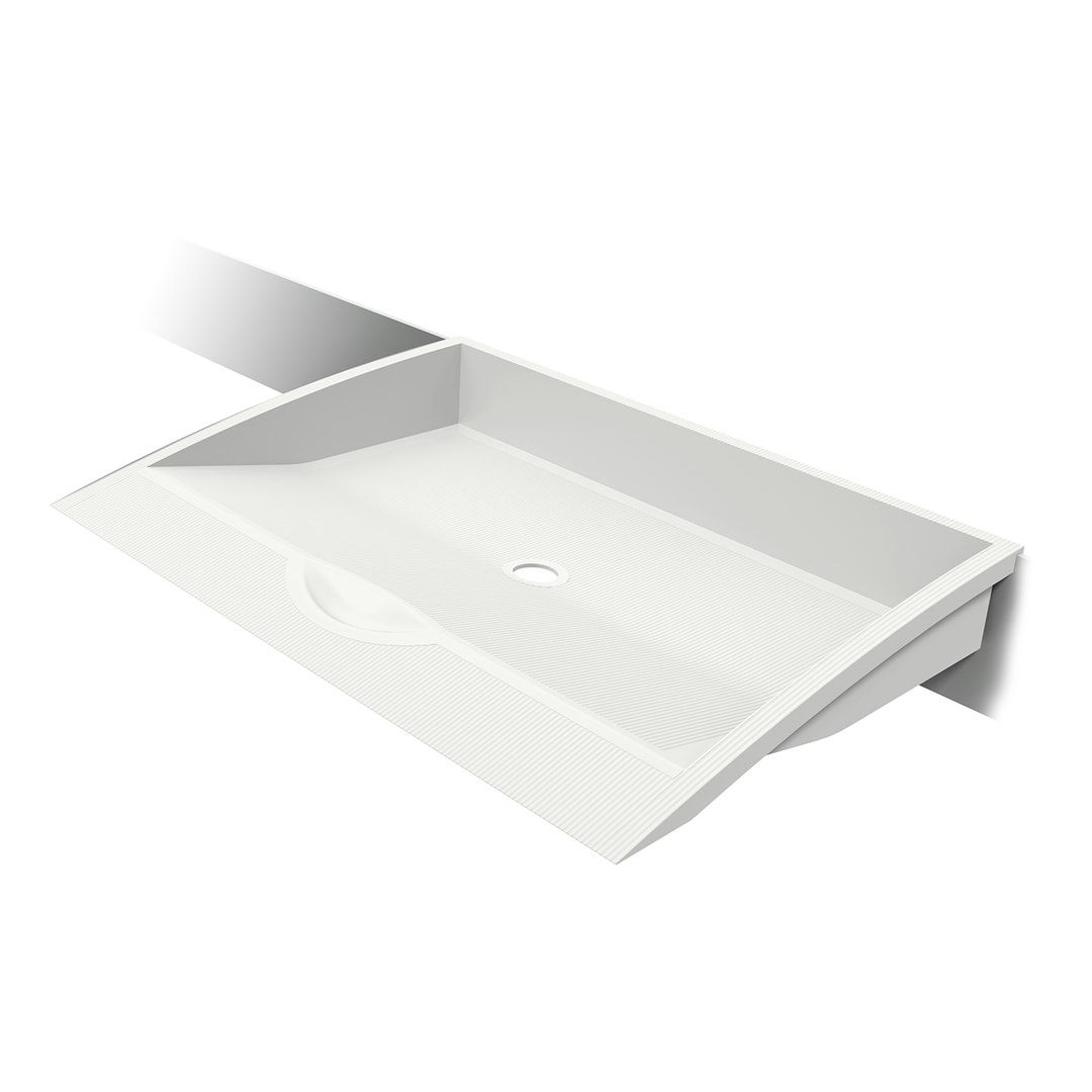A4-Ablage, Heftablage, Briefablage, Organisator, Utensilienhalter, für Schienensystem, Schienenbefestigung, 52 x 335 x 251 mm (HxBxT), weiß