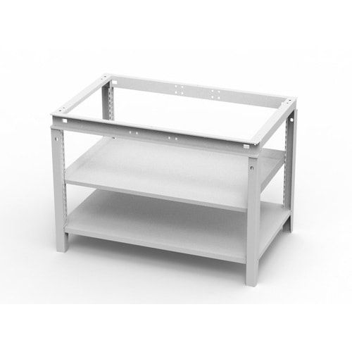 OTTOKIND Werkbank - bündige Arbeitsplatte - 850 x 1.150 x 750 mm (HxBxT) - 2 Ablageböden - lichtgrau