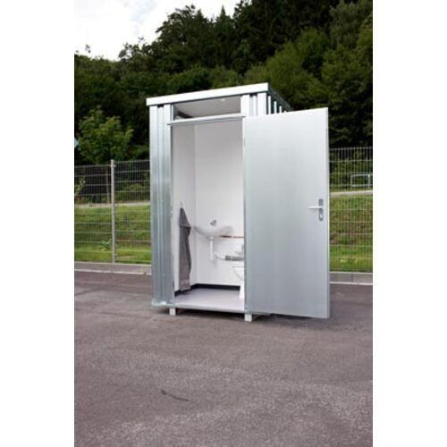 Toilettenbox - Sanitärcontainer - Toilettencontainer - 2.425 x 1.400 x 1.250 mm (HxBxT) - doppelwandige Einflügeltür