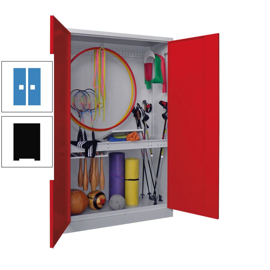 Sportschrank - Vollblechtüren - 1.950x1.200x500 mm (HxBxT) - anthrazitgrau