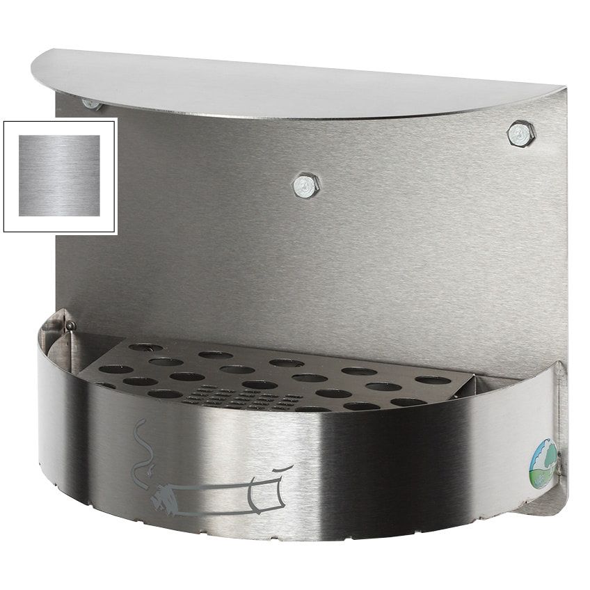 Wandascher - 1,5 l - mit Haube - Aschenbecher - antik-silber struktur